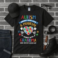 Autism Doesnt Come With A Manual Autism Grandma Vintage Tall T-Shirt