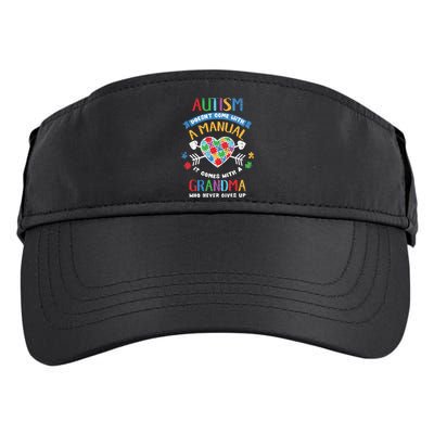 Autism Doesnt Come With A Manual Autism Grandma Vintage Adult Drive Performance Visor