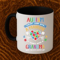 Autism Doesnt Come With A Manual Autism Grandma Vintage Mug