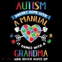 Autism Doesnt Come With A Manual Autism Grandma Vintage Mug