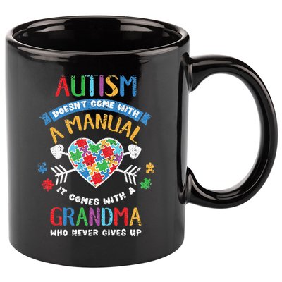 Autism Doesnt Come With A Manual Autism Grandma Vintage 11oz C Handle Ceramic Mug