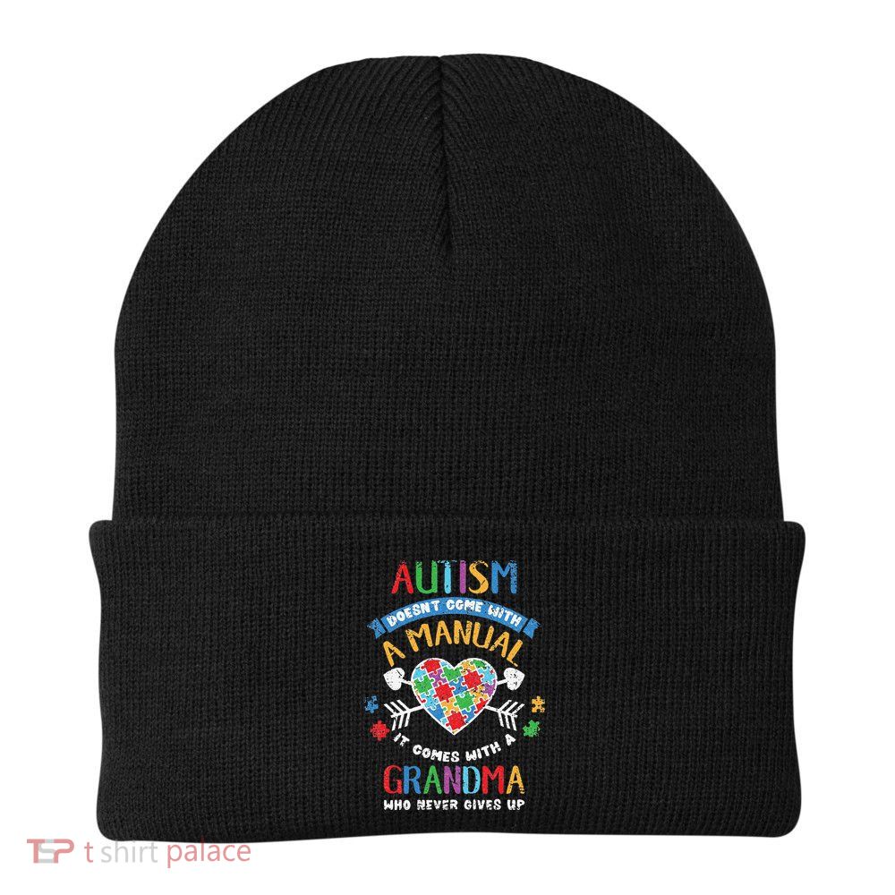 Autism Doesnt Come With A Manual Autism Grandma Vintage Beanie