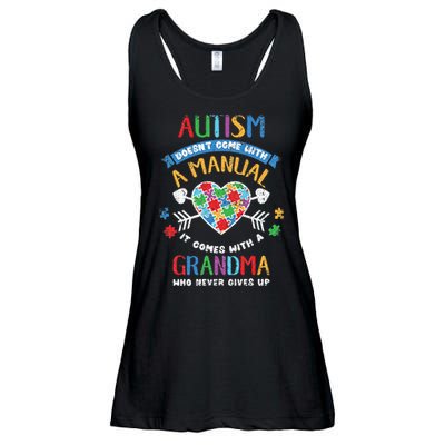Autism Doesnt Come With A Manual Autism Grandma Vintage Ladies Essential Flowy Tank
