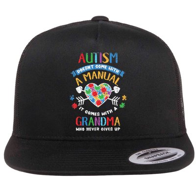 Autism Doesnt Come With A Manual Autism Grandma Vintage Flatbill Hat