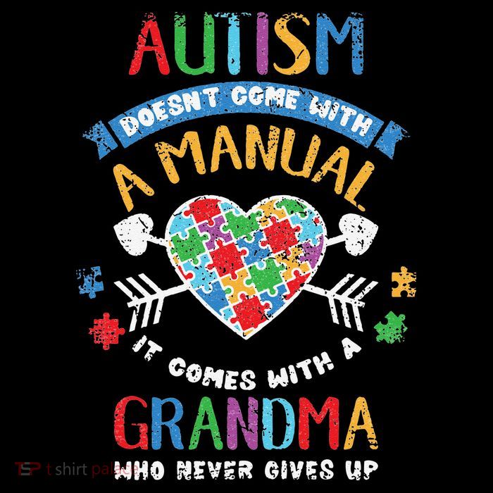 Autism Doesnt Come With A Manual Autism Grandma Vintage Poster