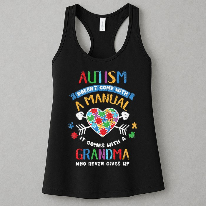 Autism Doesnt Come With A Manual Autism Grandma Vintage Womens Tank Top