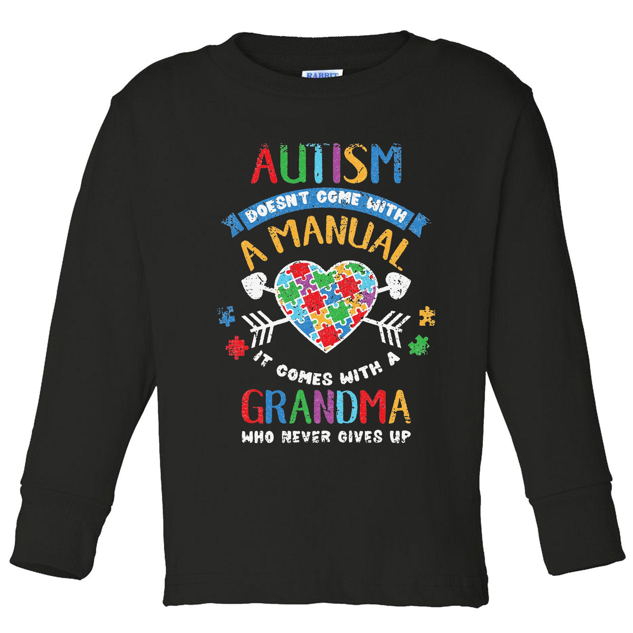 Autism Doesnt Come With A Manual Autism Grandma Vintage Toddler Long Sleeve Shirt