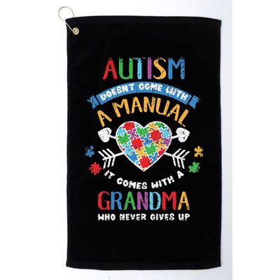 Autism Doesnt Come With A Manual Autism Grandma Vintage Golf Towel