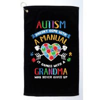 Autism Doesnt Come With A Manual Autism Grandma Vintage Golf Towel