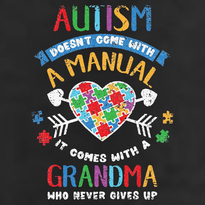 Autism Doesnt Come With A Manual Autism Grandma Vintage Golf Towel