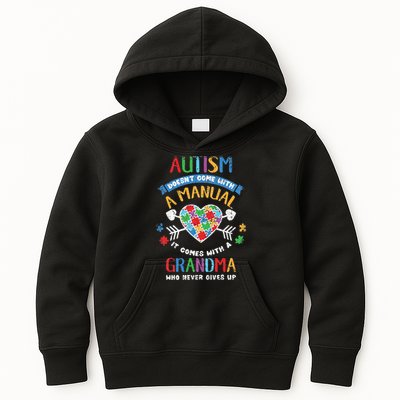 Autism Doesnt Come With A Manual Autism Grandma Vintage Kids Hoodie