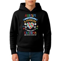 Autism Doesnt Come With A Manual Autism Grandma Vintage Kids Hoodie