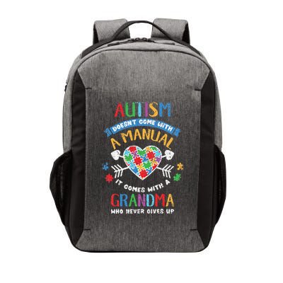 Autism Doesnt Come With A Manual Autism Grandma Vintage Vector Backpack