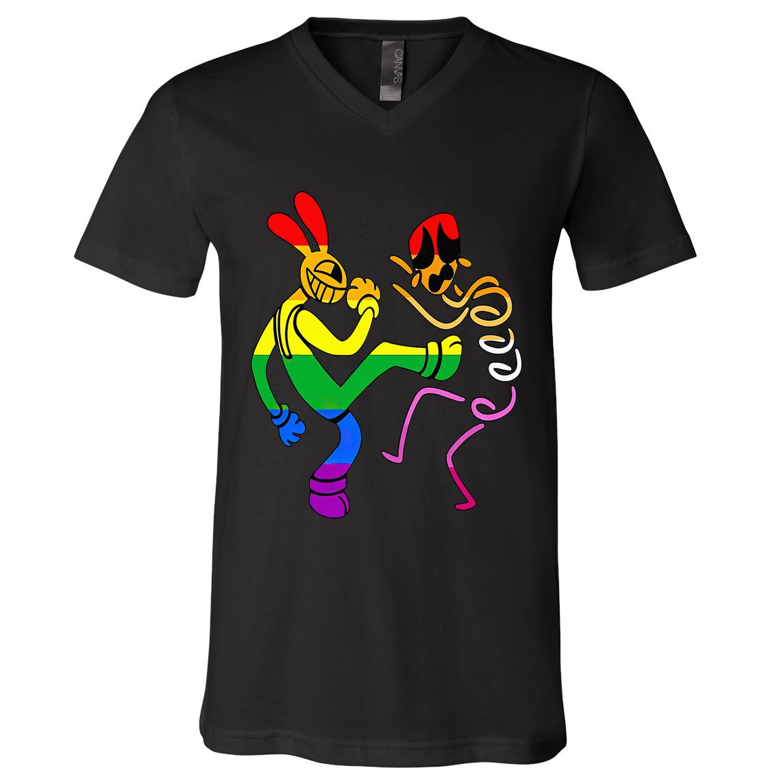 Amazing Digital Circus Gooseworx LGBT  V-Neck T-Shirt