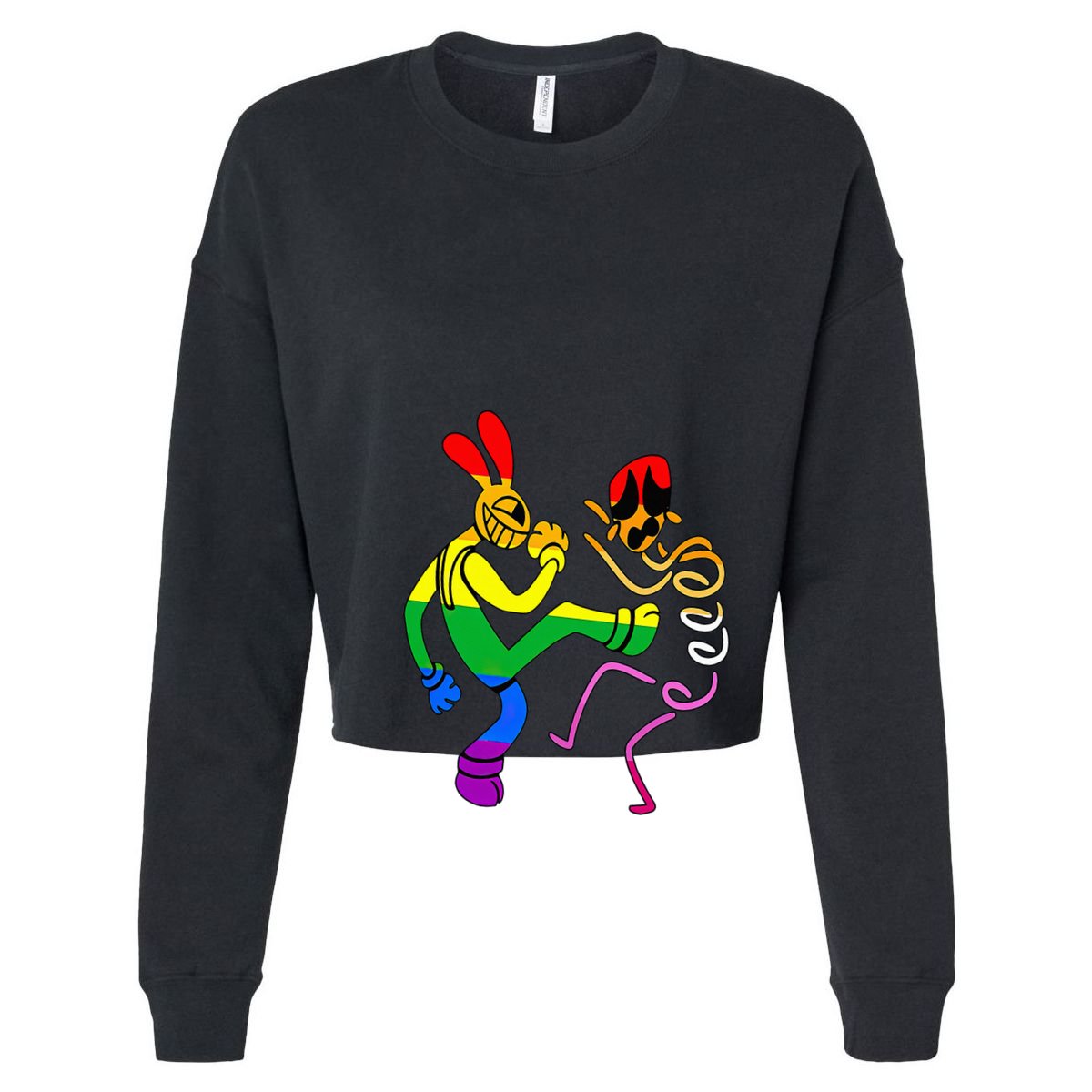 Amazing Digital Circus Gooseworx LGBT  Cropped Pullover Crew