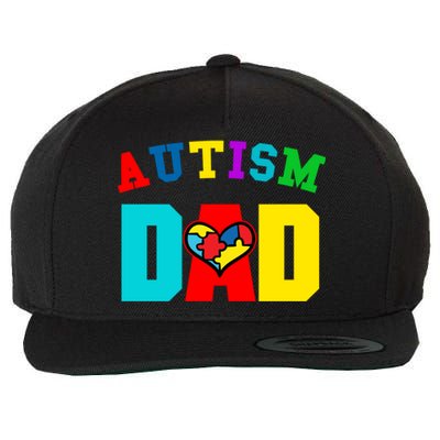 Autism Dad Cool Gift Dad Autism Awareness Meaningful Gift Wool Snapback Cap