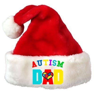 Autism Dad Cool Gift Dad Autism Awareness Meaningful Gift Premium Christmas Santa Hat