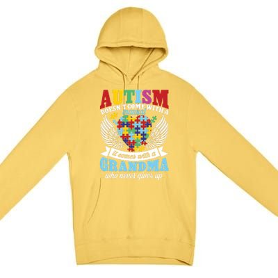 Autism Doesn’T Come With A Manual It Comes With A Grandma Premium Pullover Hoodie