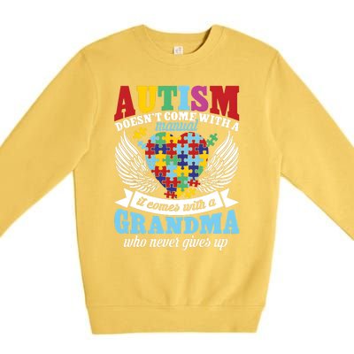 Autism Doesn’T Come With A Manual It Comes With A Grandma Premium Crewneck Sweatshirt