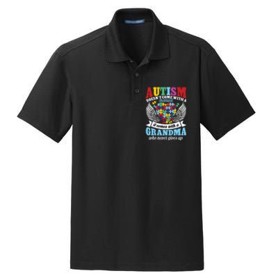 Autism Doesn’T Come With A Manual It Comes With A Grandma Dry Zone Grid Polo