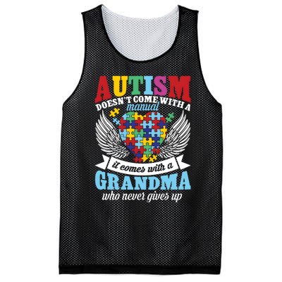 Autism Doesn’T Come With A Manual It Comes With A Grandma Mesh Reversible Basketball Jersey Tank