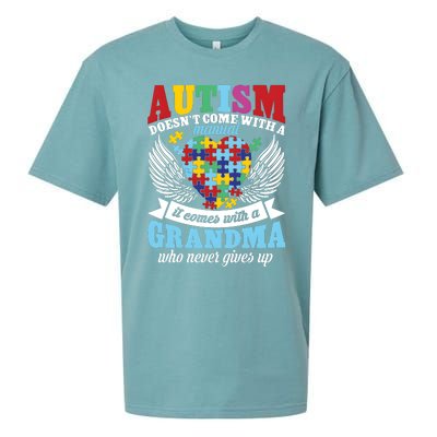 Autism Doesn’T Come With A Manual It Comes With A Grandma Sueded Cloud Jersey T-Shirt