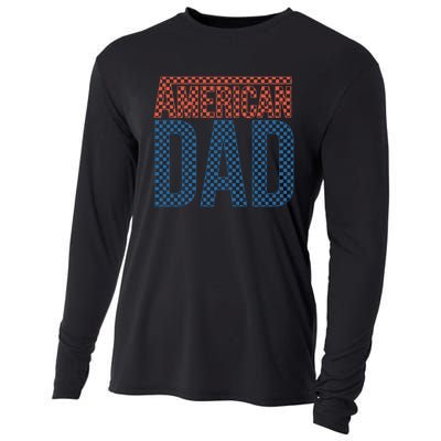 American Dad Checkered Cooling Performance Long Sleeve Crew