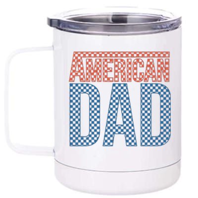 American Dad Checkered 12 oz Stainless Steel Tumbler Cup