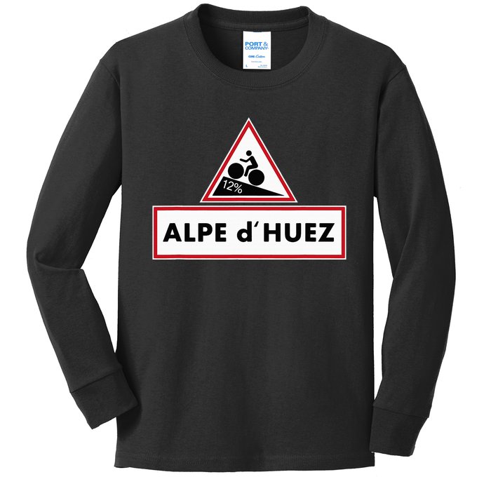 Alpe DHuez Cycling 5 Colors & Multiple Sizes Kids Long Sleeve Shirt