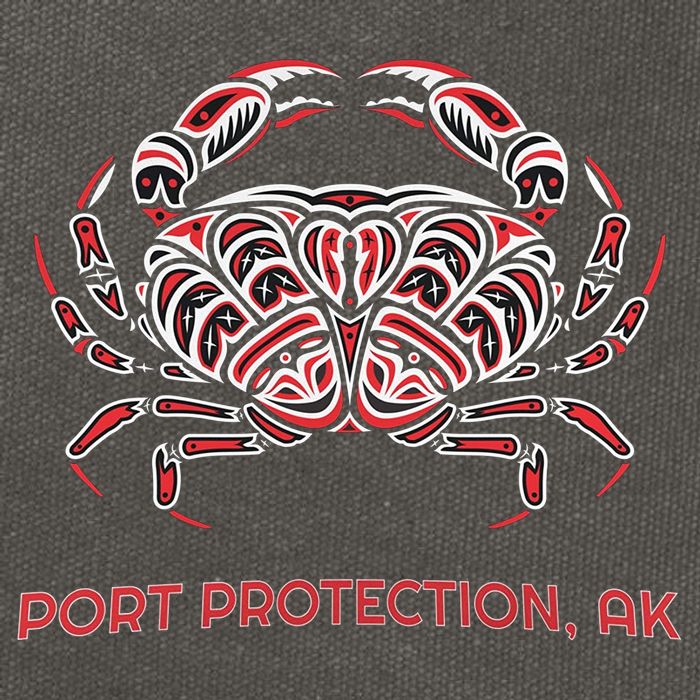 Alaska Dungeness Crab Port Protection Cotton Canvas Backpack