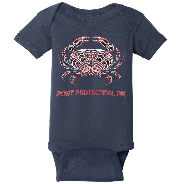 Alaska Dungeness Crab Port Protection Baby Bodysuit
