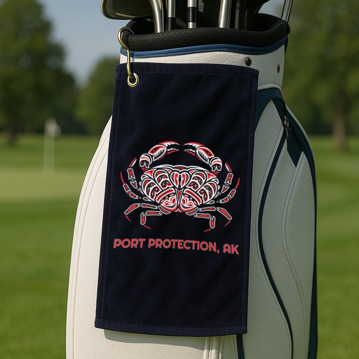Alaska Dungeness Crab Port Protection Golf Towel