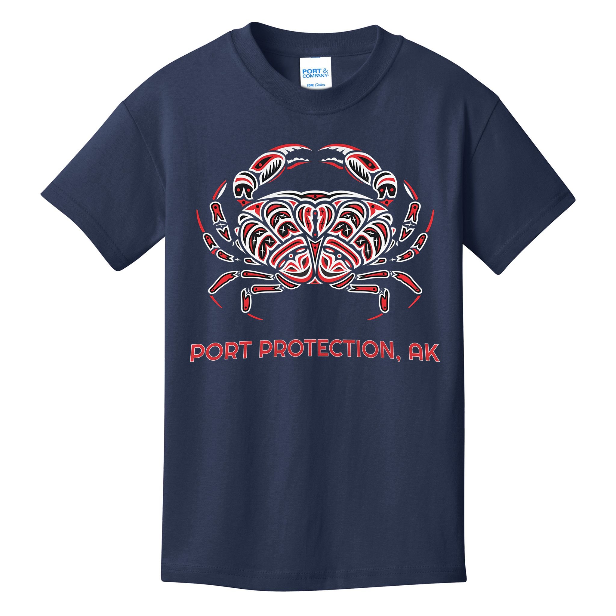 Alaska Dungeness Crab Port Protection Kids T-Shirt