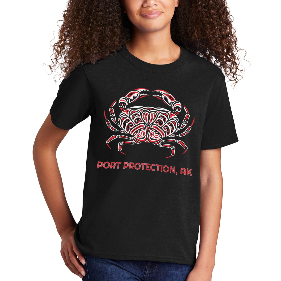 Alaska Dungeness Crab Port Protection Kids T-Shirt