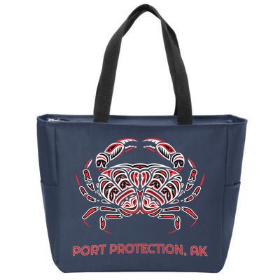 Alaska Dungeness Crab Port Protection Zip Tote Bag