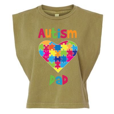 Autism Dad Cute Gift Autism Awareness Cute Gift Proud Parent Father Cute Gift Garment-Dyed Women's Muscle Tee