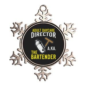 Adult Daycare Director Aka The Bartender Metallic Star Ornament