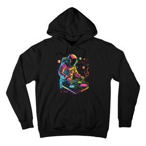 Astronaut Dj Djing In Space Edm Cool Graphic Hoodie