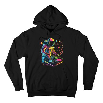 Astronaut Dj Djing In Space Edm Cool Graphic Hoodie