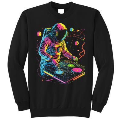 Astronaut Dj Djing In Space Edm Cool Graphic Sweatshirt