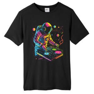 Astronaut Dj Djing In Space Edm Cool Graphic Tall Fusion ChromaSoft Performance T-Shirt