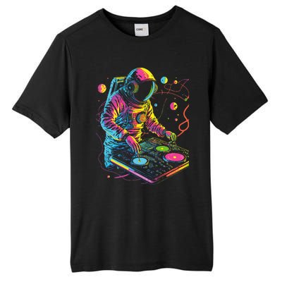 Astronaut Dj Djing In Space Edm Cool Graphic Tall Fusion ChromaSoft Performance T-Shirt