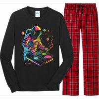 Astronaut Dj Djing In Space Edm Cool Graphic Long Sleeve Pajama Set