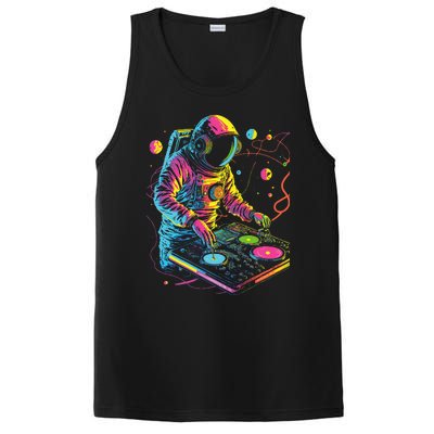 Astronaut Dj Djing In Space Edm Cool Graphic PosiCharge Competitor Tank