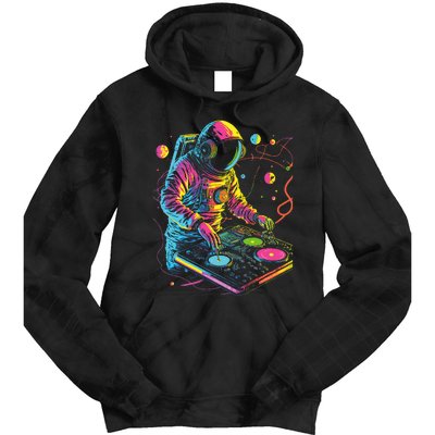 Astronaut Dj Djing In Space Edm Cool Graphic Tie Dye Hoodie