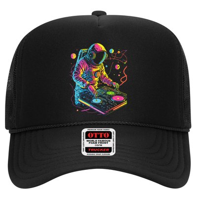 Astronaut Dj Djing In Space Edm Cool Graphic Trucker Hat
