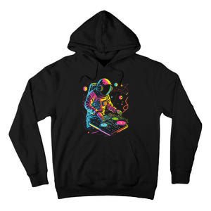 Astronaut Dj Djing In Space Edm Cool Graphic Tall Hoodie