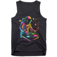 Astronaut Dj Djing In Space Edm Cool Graphic Tank Top