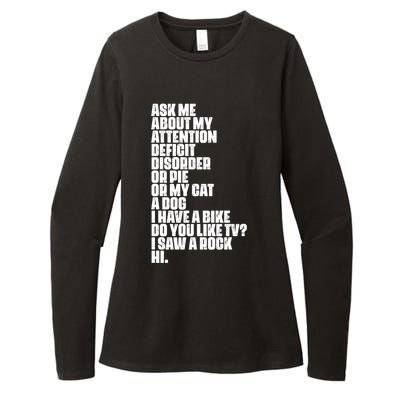 Attention Deficit Disorder Dyslexia Aspergers Spectrum Gift Womens CVC Long Sleeve Shirt