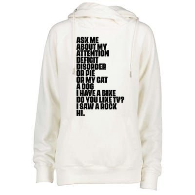 Attention Deficit Disorder Dyslexia Aspergers Spectrum Gift Womens Funnel Neck Pullover Hood